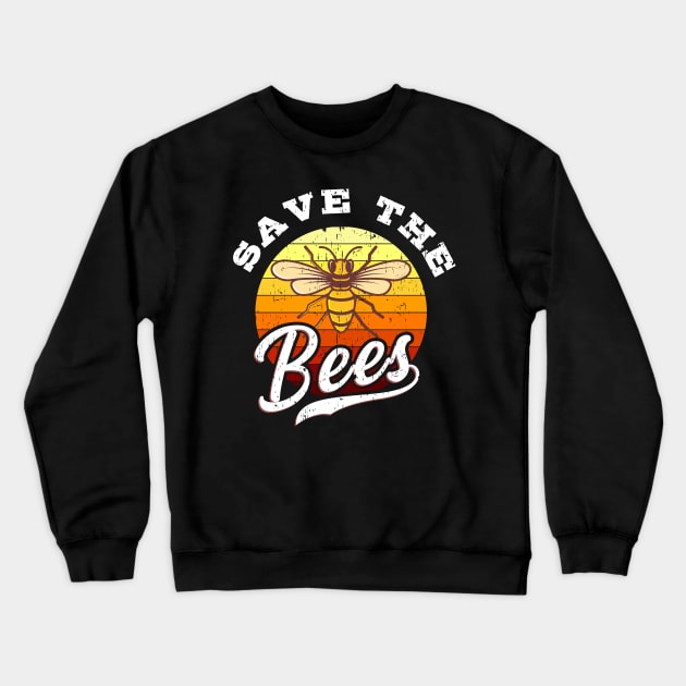 Save The Bees Gift Crewneck Sweatshirt by Delightful Designs